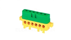 Listwa przyłączeniowa izolowana LPI-6z/g 6-otworów 76A IP20 zielono żółta A18-0051