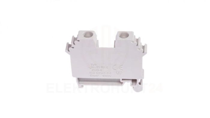 Złączka szynowa 0,5-6 mm2 szara ZUG-6 A11-A338