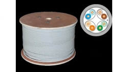 Kabel teleinformatyczny F/FTP kat.6A LSOH Dca (10Gb/s) szary ALANTEC /500m/