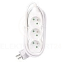 Przedłużacz 3-gniazda z/u 3m /H05VV-F 3G1/ biały P