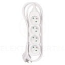 Przedłużacz 4-gniazda z/u 1,5m /H05VV-F 3G1/ biały