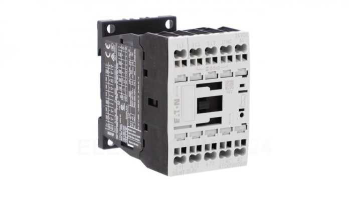 Stycznik mocy DILM7-01(24VDC)-PI 3P 380 V 400 V 3 kW 1R 24 V DC Push-In 199228