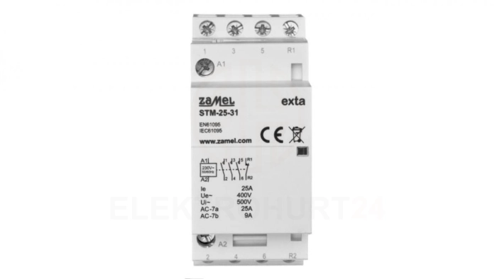 Stycznik modułowy cewka 25A 230V AC 3xZ 1xR TH35 EXTA ZAMEL STM-25-31 EXT10000292