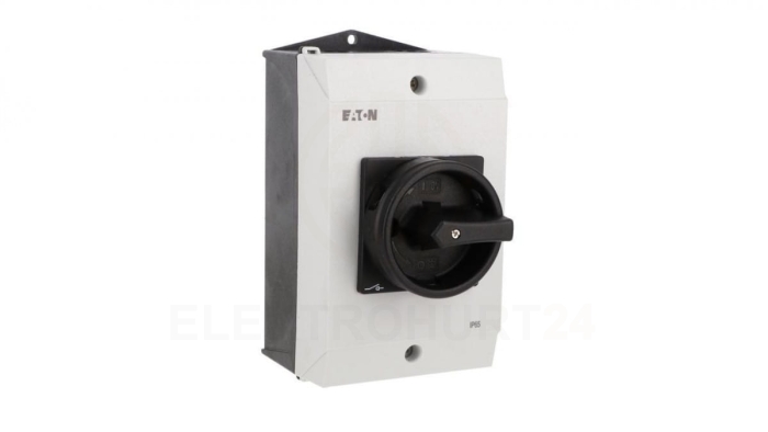 Rozłącznik 40A 3P 1Z+1R w obudowie IP65 z blachą EMC czarna rączka z blokadą P1-40/I2H/MBS/SVB-SW/HI11 199920
