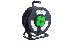 Przedłużacz 50m OW3*2,5 4x230V IP44 T bęben plastikowy stały panel / E9131Q48253F