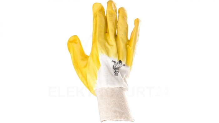 Rękawice z lekkiego Nitrylu na wkładzie z dżerseju, góra wentylowana biało-żółte rozmiar 11 NI01511