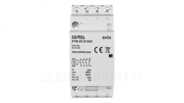 Stycznik modułowy instalacyjny 25A 3Z+1R 24V AC/DC typ: STM-25-31/24V EXT10000293