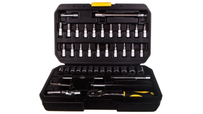 Klucze nasadowe 1/4 cala stal CrV 38D640 /46szt./