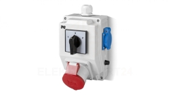 RS-Z rozdzielnica siłowa wyłącznik L-0-P 3P+N+Z 16A, 2x2P+Z 230V szary 6273-20