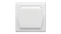 FESTA Gniazdo pojedyncze 2P+Z IP44 z klapką białe 0873-00
