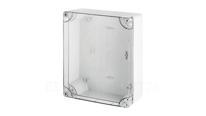 INDUSTRIAL Puszka hermetyczna n/t 270x220x106mm IP65 szara, pokrywa transparentna 2719-01