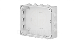 INDUSTRIAL Puszka hermetyczna n/t 342x282x115mm IP55 z 14 dławicami szara 2723-02