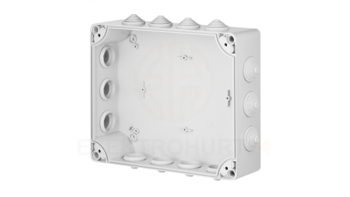 INDUSTRIAL Puszka hermetyczna n/t 342x282x115mm IP55 z 14 dławicami szara 2723-02