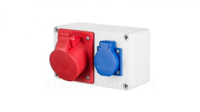 Rozdzielnica budowlana 2P+Z 3P+N+Z/32A n/t bez zabezpieczeń RS-2 6202-01