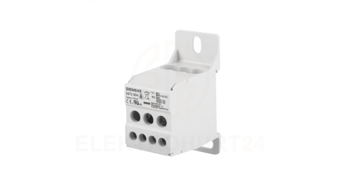 Blok rozdzielczy 80A 1P 690V 1x16mm2 8x10mm2 DIN 5ST2504
