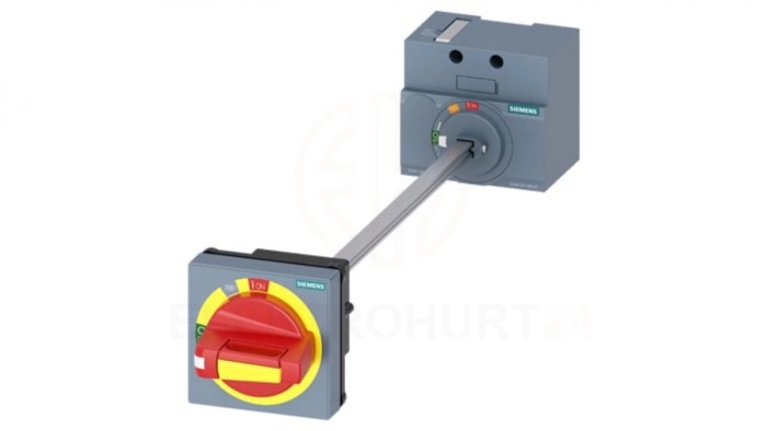 Akces. do 3VA10/11: Napęd obrotowy drzwiowy żółto-czerwony można blokować kłódką wałek 300mm pokrętło IP65 3VA9157-0FK25