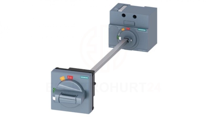 Akces. do 3VA10/11: Napęd obrotowy drzwiowy szary można blokować kłódką wałek 300mm pokrętło IP65 3VA9157-0FK21