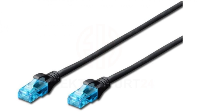 Kabel krosowy (Patch Cord) U/UTP kat. 5e czarny 2m DK-1512-020/BL