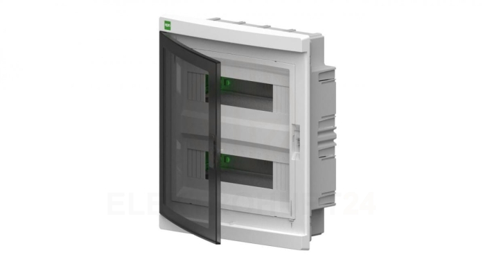 Rozdzielnica modułowa podtynkowa elektryczna Elegant 2x12 PE+N IP40 drzwi dymne 2435-01