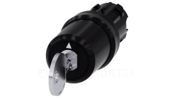 Przełącznik z kluczem 22mm tworzywo 3 poz I-O-II Siemens nr SSG10 klucz w poz O SIRIUS ACT 3SU1000-5BL01-0AA0