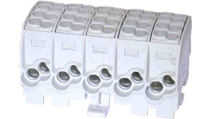 Blok rozdzielczy - odgałęźny Al/Cu SCB 25-5X (80150) SIMBLOCK szary 81500002