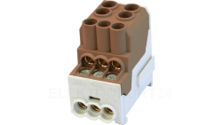 Blok rozdzielczy - dystrybucyjny Al/Cu SDB 100 (80010) SIMBLOCK brązowy 81601015