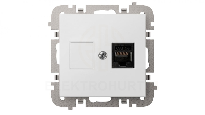 Vestra Gniazdo komputerowe pojedyncze RJ45 bez ramki podtynkowe IP20 biały 3848-10