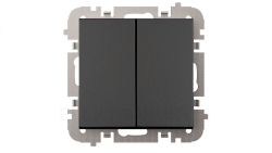 Vestra Łącznik świecznikowy bez ramki podtynkowy IP20 czarny 3811-19