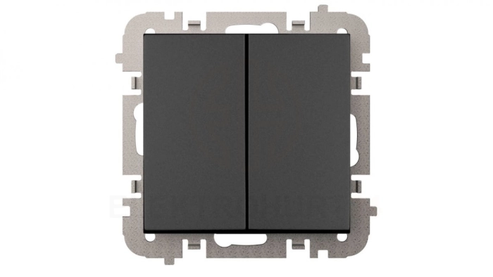 Vestra Łącznik świecznikowy bez ramki podtynkowy IP20 czarny 3811-19