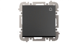 Vestra Łącznik zwierny dzwonek bez ramki podtynkowy IP20 czarny 3814-19