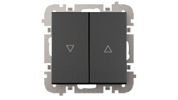 Vestra Łącznik żaluzjowy bez ramki podtynkowy IP20 czarny 3816-19