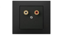 Vestra Gniazdo głośnikowe pojedyncze bez ramki podtynkowe IP20 czarny 3857-19