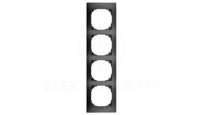 Vestra Ramka poczwórna IP20 czarny 3874-09