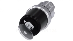 Przełącznik kluczykowy BKS 22mm okrągły metal nr E7 (VW) 2 poz. O-I monost. (bez kluczyka) kąt zał. 90st. 3SU1050-5SF01-0AA0