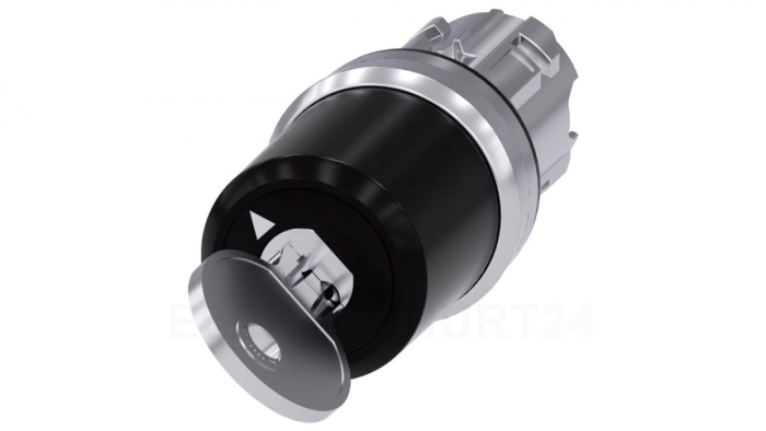 Przełącznik z kluczem BKS 22mm okrągły metal nr E7 (VW) bez klucza 2 poz. O-i monost. kąt zał. 90st. 3SU1050-5SF11-0AA0