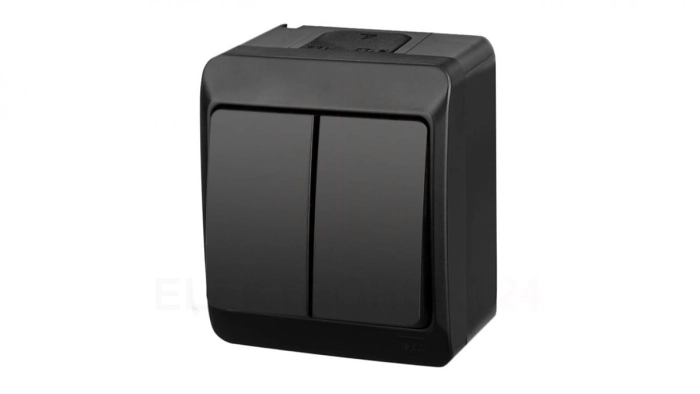 HERMES łącznik natynkowy świecznikowy czarny 0332-09