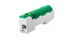 Listwa samozaciskowa PE 14-S (14+1 śrubowy) do montażu na szynie DIN35 80A zielony 0925-01