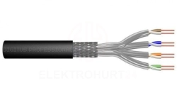 Kabel teleinformatyczny S/FTP kat.7 PE zewnętrzny suchy czarny Fca DK-1741-V-1-OD /100m/