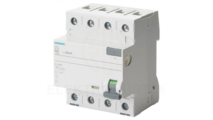 Wyłącznik różnicowoprądowy 4P 40A 30mA 400V 10KA typ F 5SV3344-3