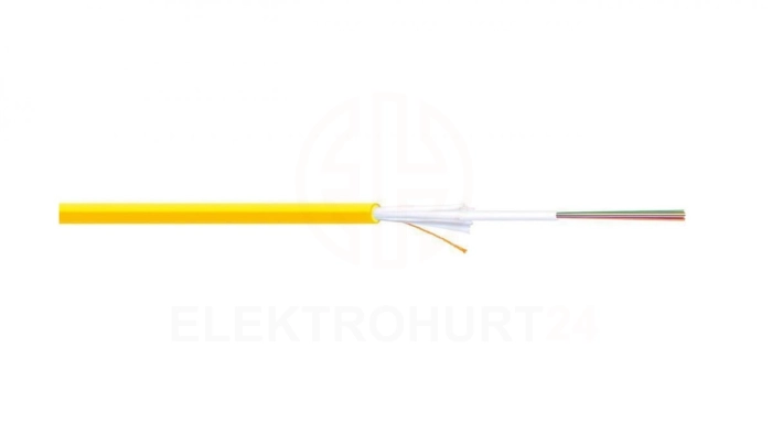 Kabel światłowodowy uniwersalny 24 włóka (2x12 włókien) SM 9/125 OS2 G652D 1500N LS0H Dca żółty DK-B3924-O-SC /bębnowy/