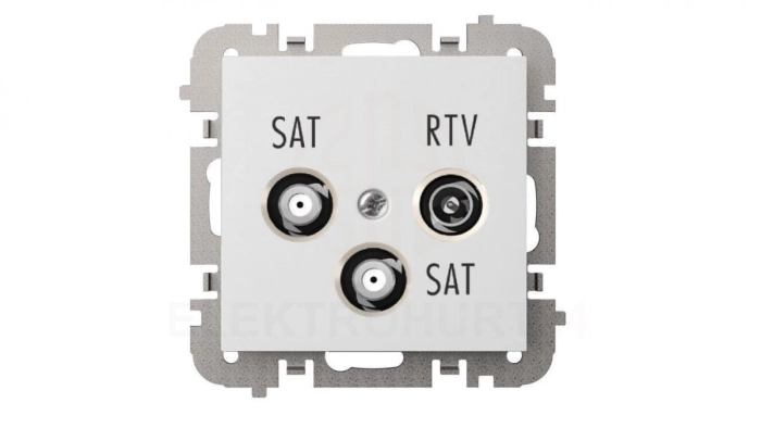 SANTRA gniazdo R-TV-2xSAT końcowe bez ramki podtynkowe biały 4160-10