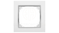 SANTRA ramka pojedyncza biały/chrom 4171-26