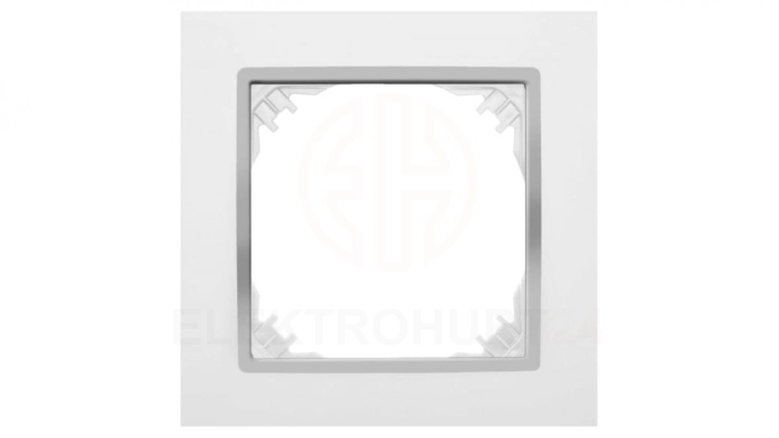 SANTRA ramka pojedyncza biały/chrom 4171-26