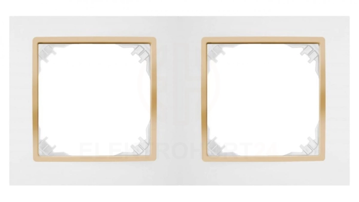 SANTRA ramka podwójna biały/złoty 4172-27