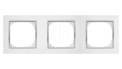 SANTRA ramka potrójna biały/chrom 4173-26