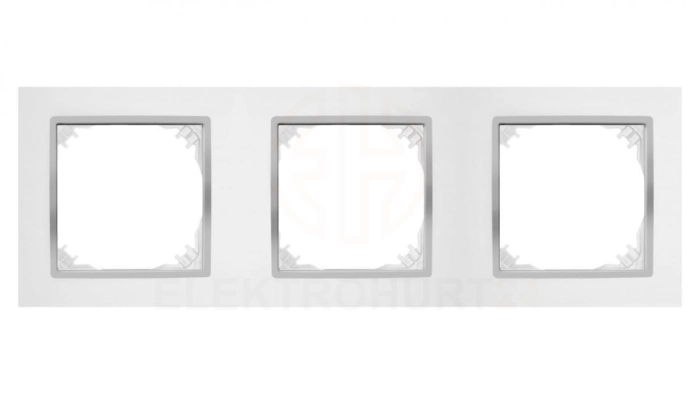 SANTRA ramka potrójna biały/chrom 4173-26