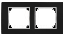 SANTRA ramka podwójna czarny/chrom 4172-46