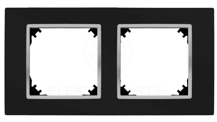 SANTRA ramka podwójna czarny/chrom 4172-46