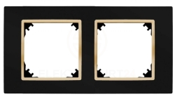 SANTRA ramka podwójna czarny/złoty 4172-47