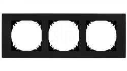 SANTRA ramka potrójna czarny 4173-09